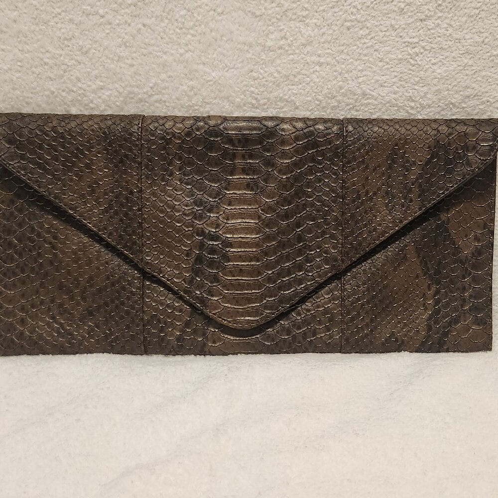 Urban Expressions, faux snake skin clutch